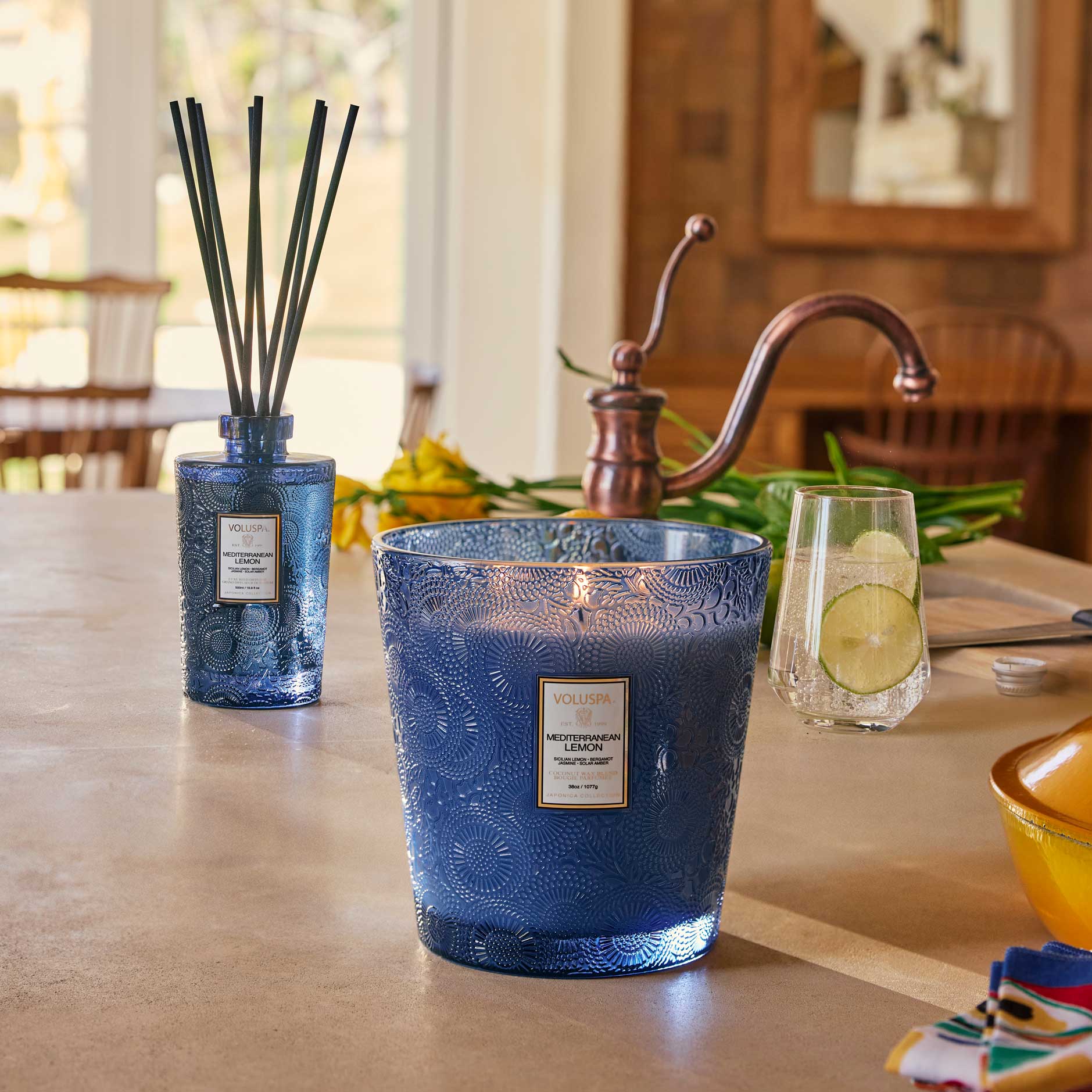 Mediterranean Lemon - 3 Wick Hearth Candle - Image 2