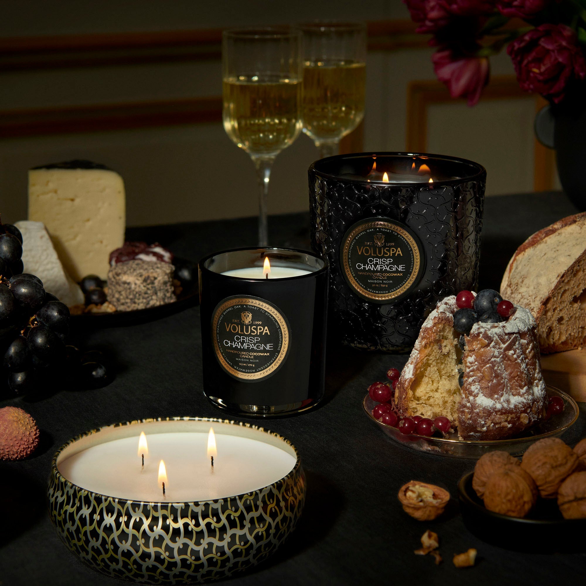 Crisp Champagne - 3 Wick Tin Candle - Image 2