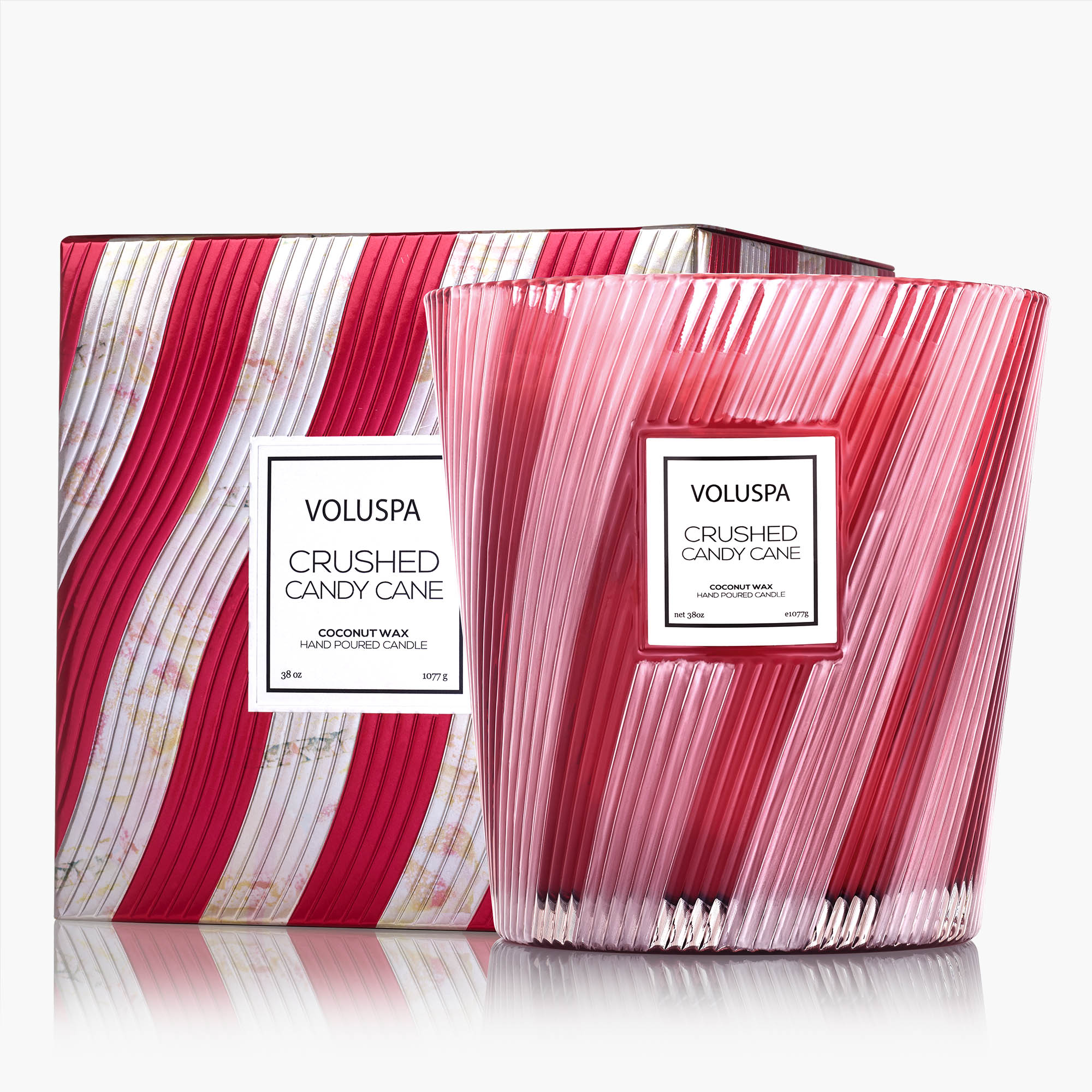 Crushed Candy Cane - 3 Wick Hearth Candle