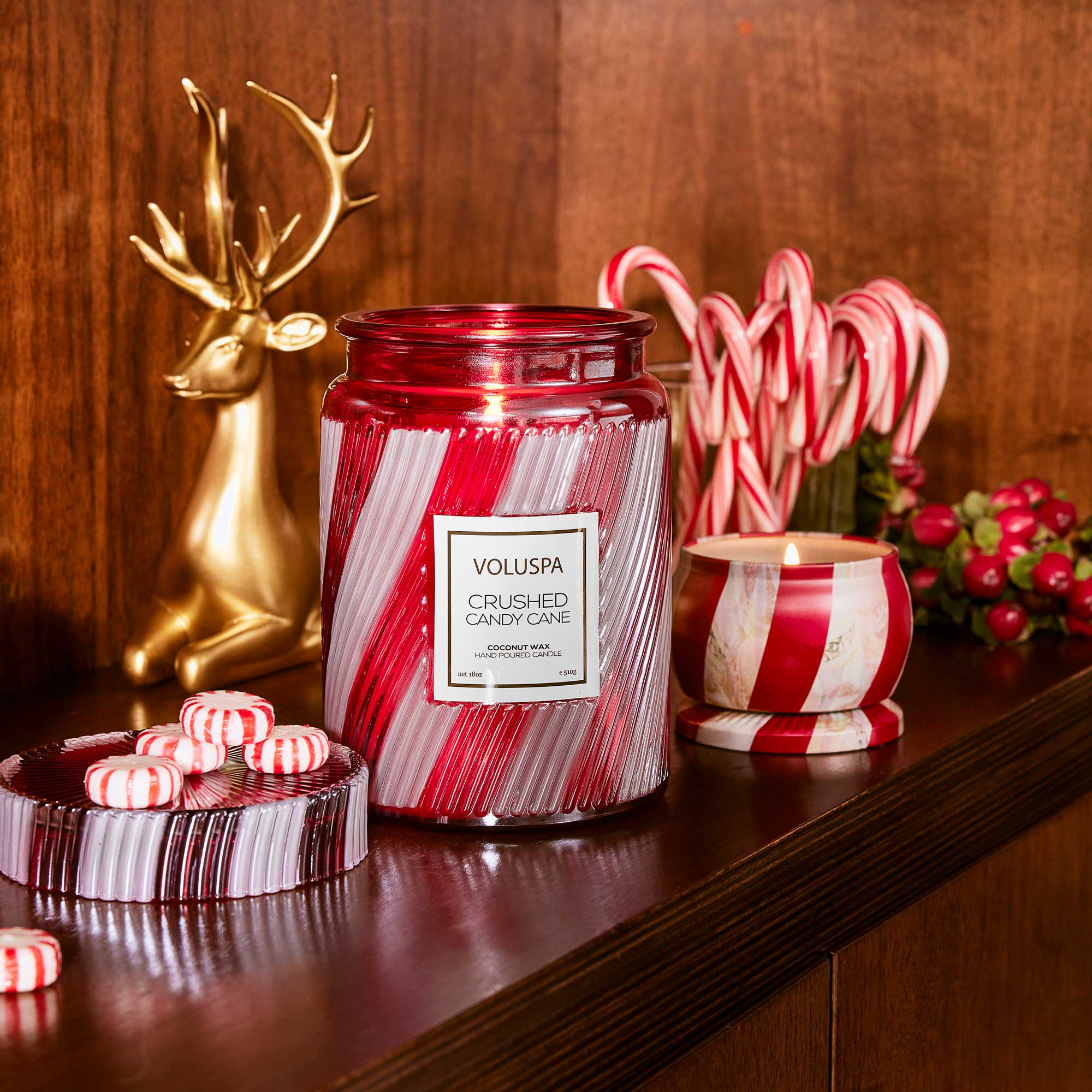 Crushed Candy Cane - Mini Tin Candle - Image 3