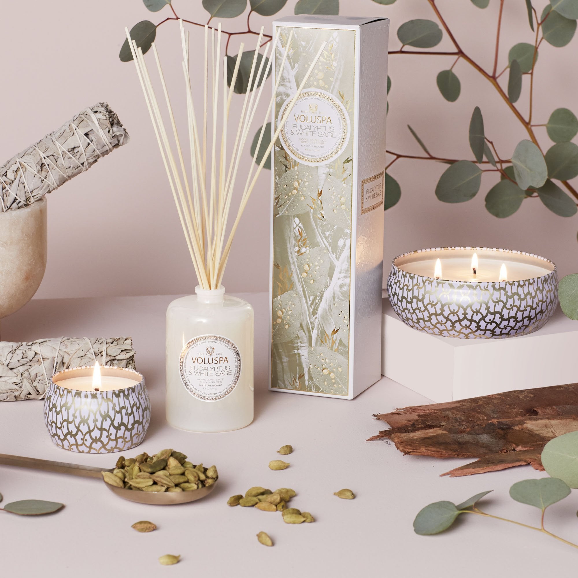 Eucalyptus & White Sage - Mini Tin Candle - Image 3
