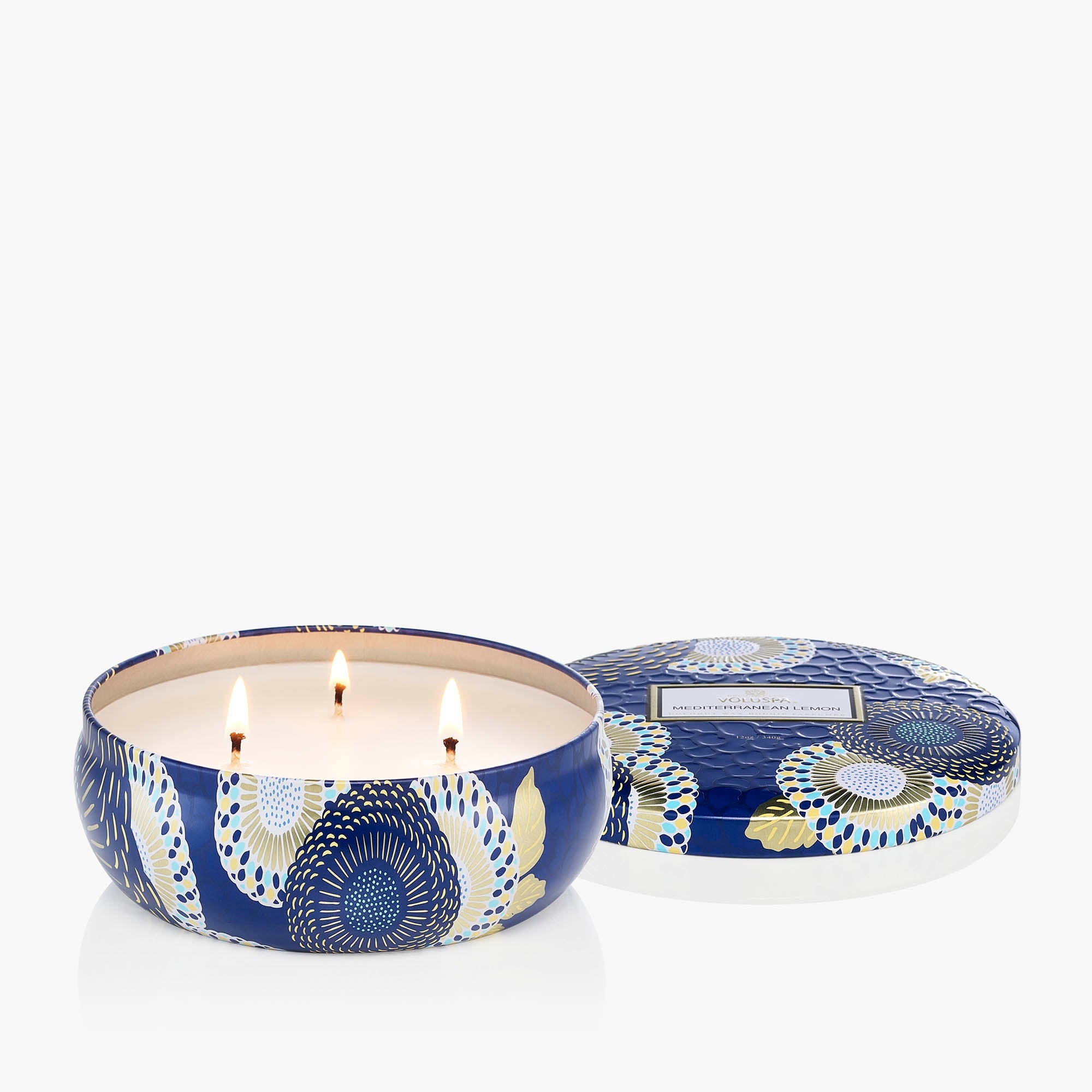 Mediterranean Lemon - 3 Wick Tin Candle - Image 4