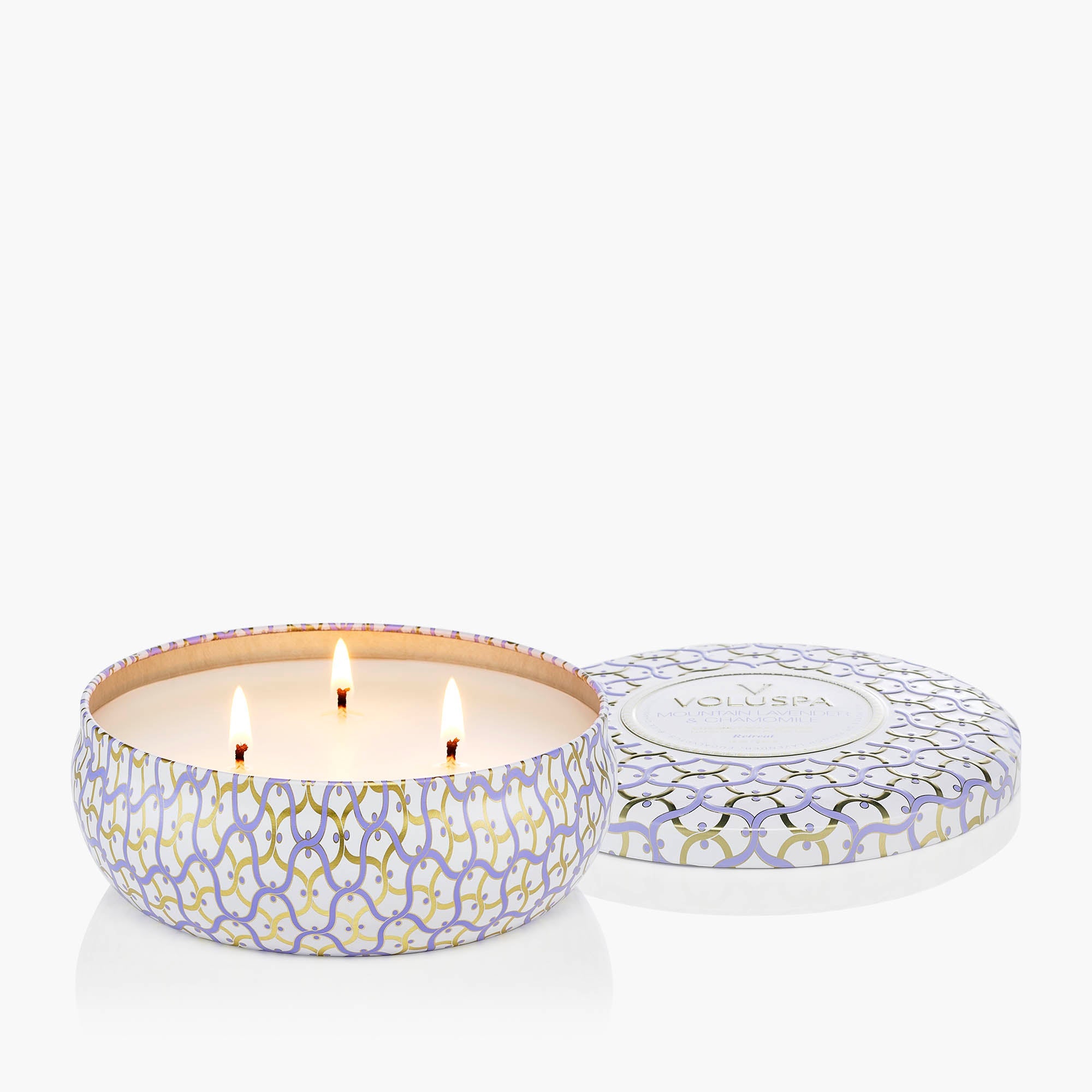 Mountain Lavender & Chamomile - 3 Wick Tin Candle - Image 5