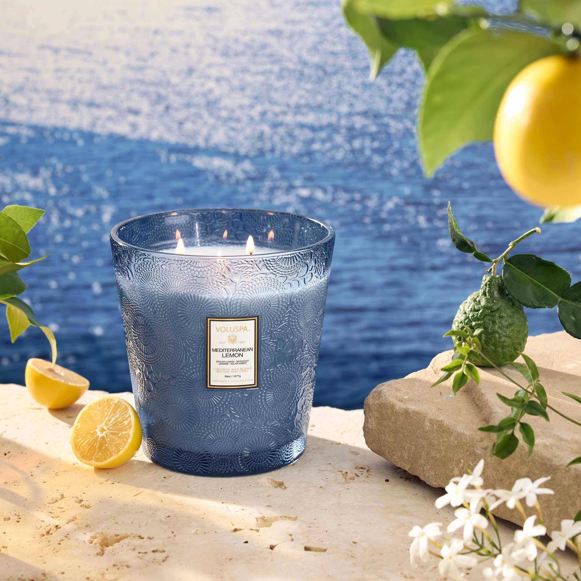 Mediterranean Lemon - 3 Wick Hearth Candle - Image 3